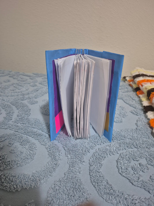 Light blue & Purple/Pink granola journal - 8 × 6"- 100 pages of lined