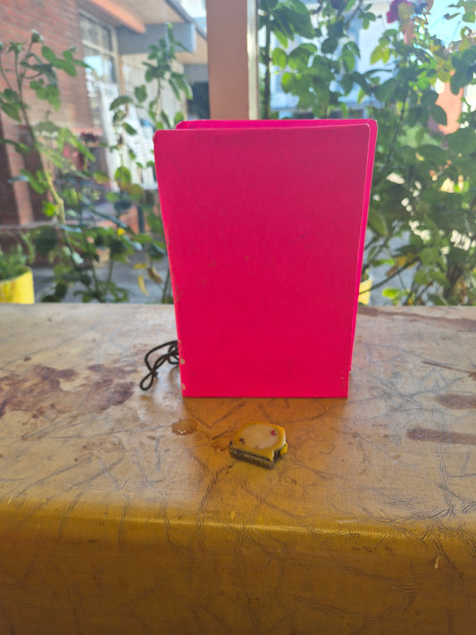 Pink and light blue granola journal - 8.75 × 5.75 - 100 pages of Lined + grid + blank