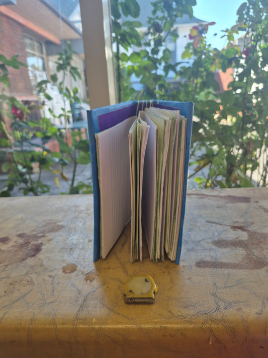Light blue granola journal - 8 × 5.5 100 pages of lined and grid Adventure
