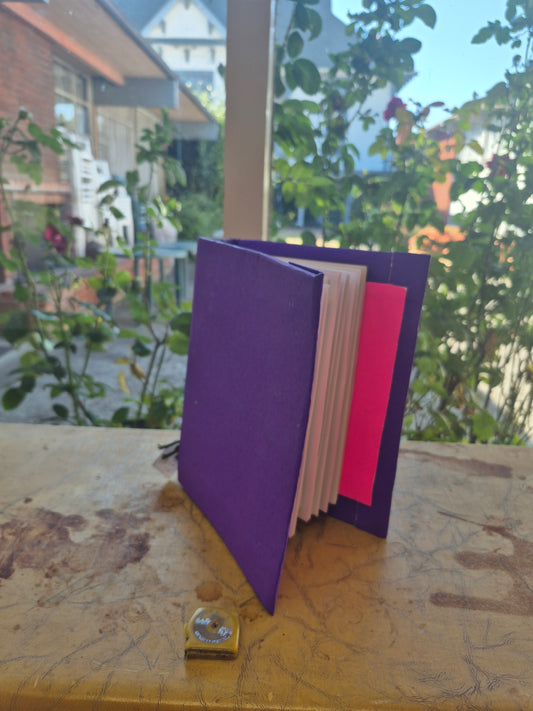 Purple & Pink granola journal - 10 + 7.5" - 100 pages of lined + blank pages